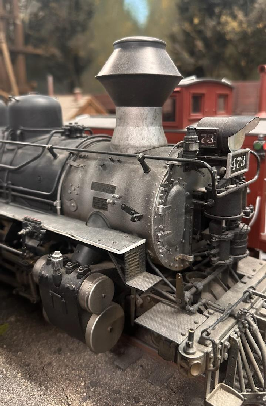 Bill's Accucraft K28 with painted stack